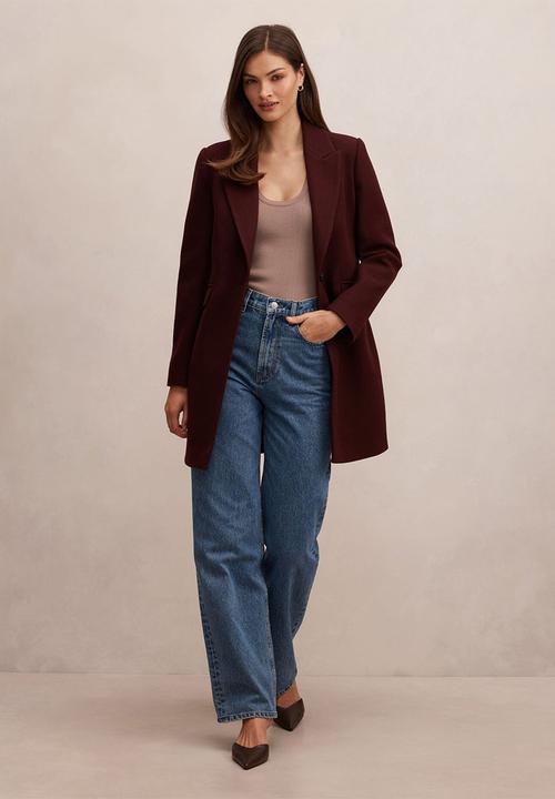 Forever New - Brianna coatigan in aubergine
