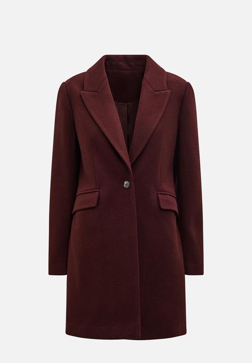Forever New - Brianna coatigan in aubergine