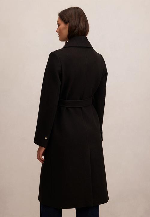 Forever New - Clarissa Wrap Coat In Black