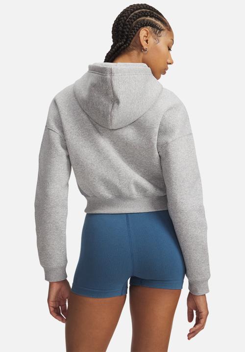 Under Armour - UA Icon Fleece Nov FZ - Mod Grey Light Heather/White