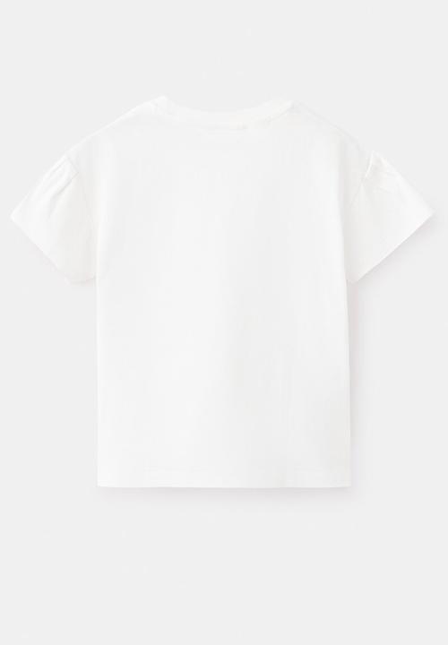 MANGO - T-Shirt Wavy - Natural