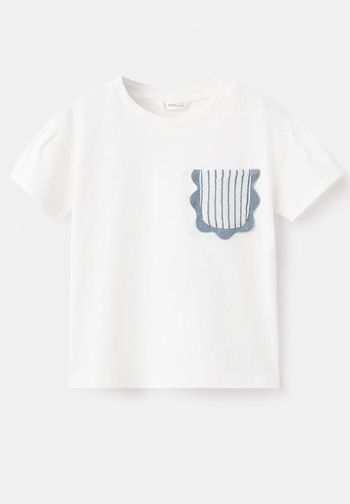 MANGO - T-Shirt Wavy - Natural