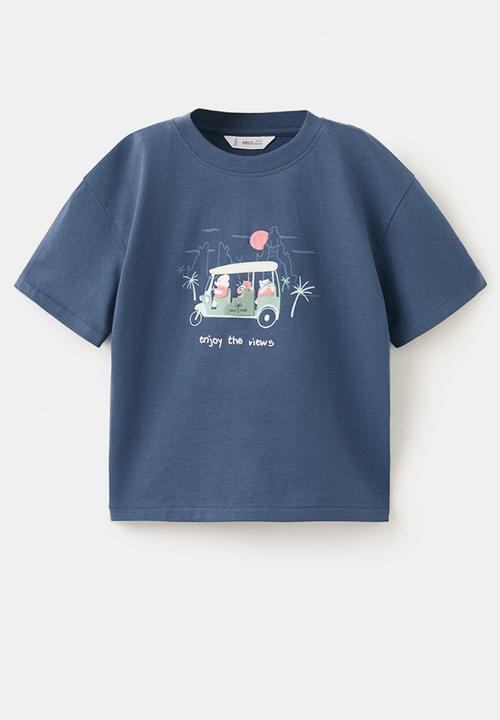 MANGO - T-Shirt MTUCTUC - Medium Blue