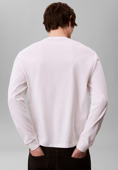 Calvin Klein - Ls Easy Monogram Tee - Bright White