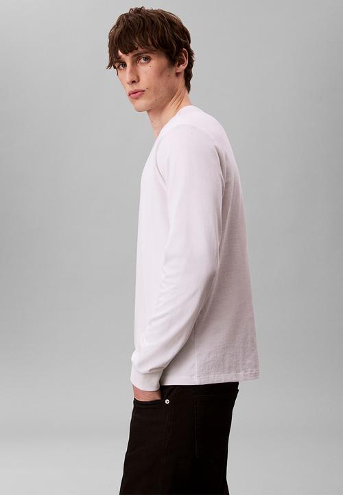 Calvin Klein - Ls Easy Monogram Tee - Bright White