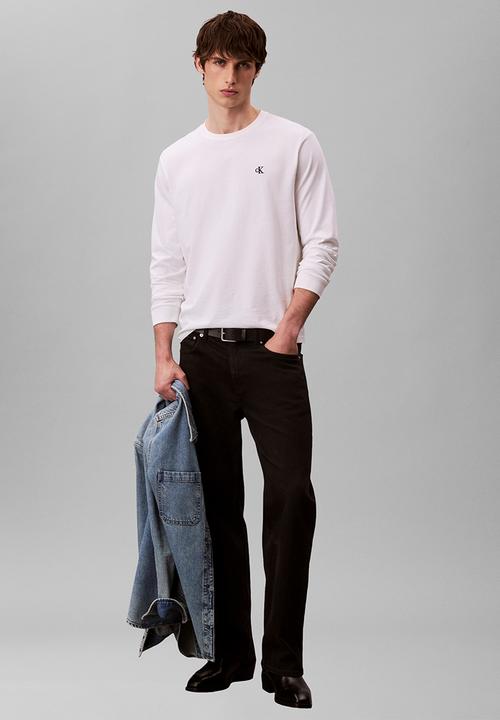 Calvin Klein - Ls Easy Monogram Tee - Bright White