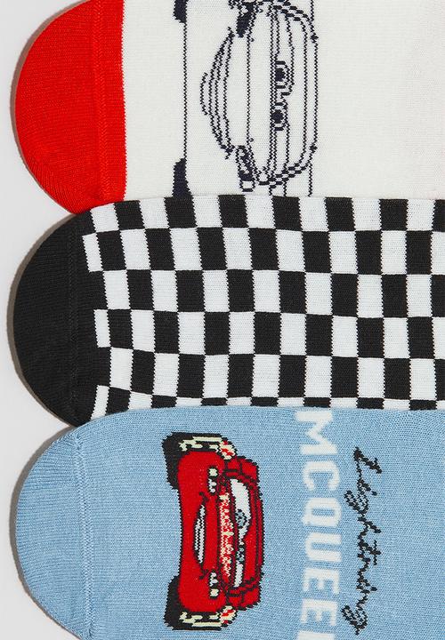 H&M - 5-pack patterned socks - blue/cars