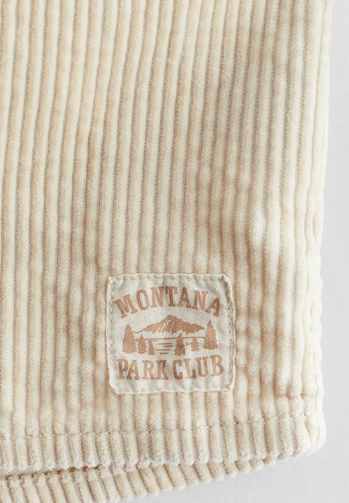 H&M - Cotton corduroy overshirt - light beige