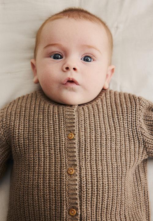 H&M - 2-piece cotton-knit set - beige