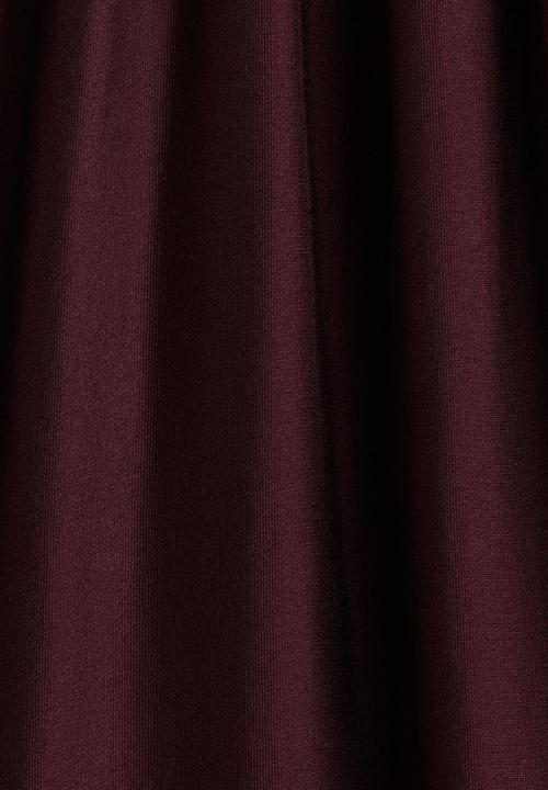 H&M - Draped-collar top - burgundy