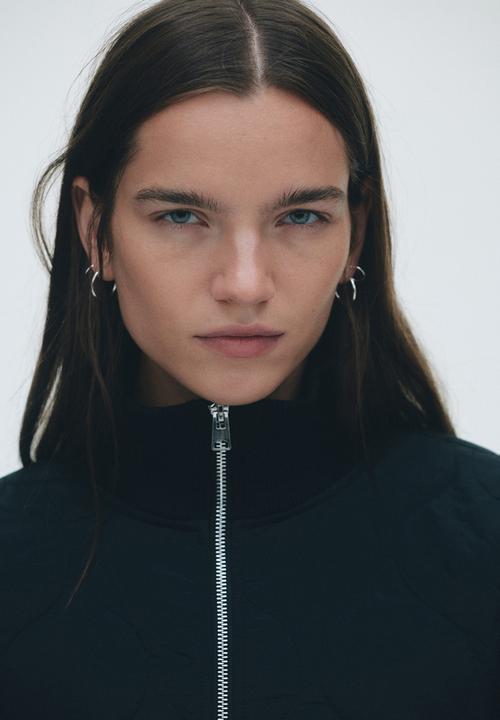 H&M - Oversized quilted jacket - black