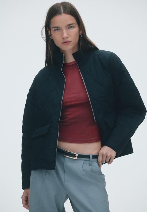 H&M - Oversized quilted jacket - black