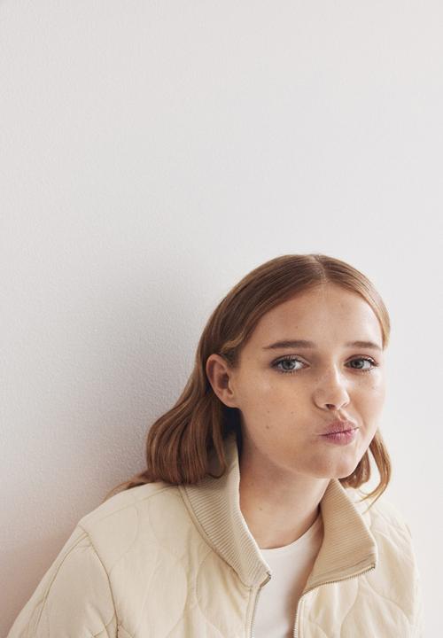 H&M - Oversized quilted jacket - cream