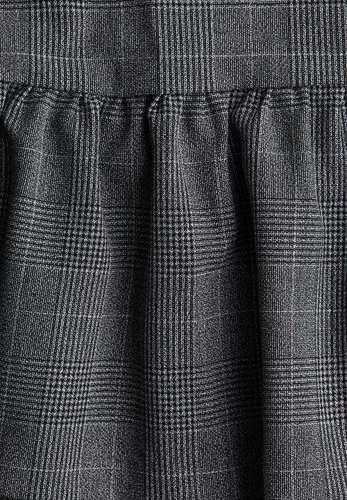 H&M - Flared mini skirt - grey/checked