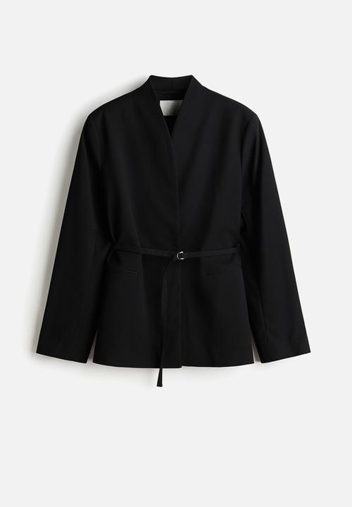 H&M - Belted blazer - black