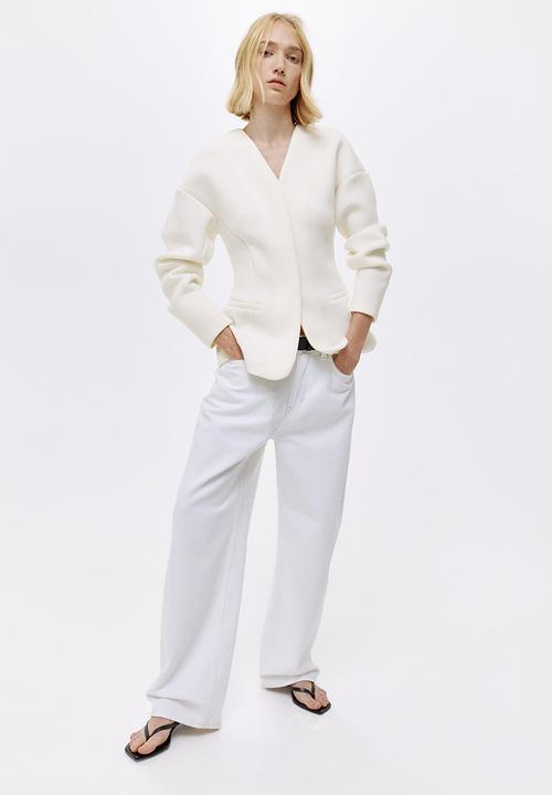 H&M - Scuba blazer - white