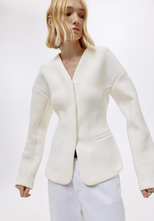 H&M - Scuba blazer - white