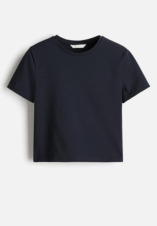 H&M - Short t-shirt - navy blue