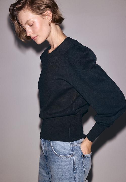 H&M - Shoulder-pad top - dark green