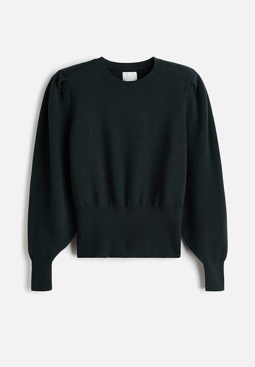 H&M - Shoulder-pad top - dark green