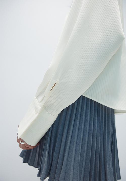 H&M - Tie-detail shirt - white