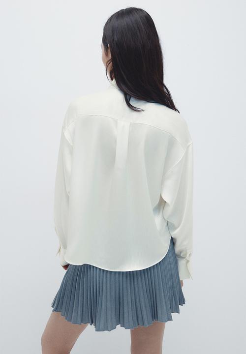 H&M - Tie-detail shirt - white