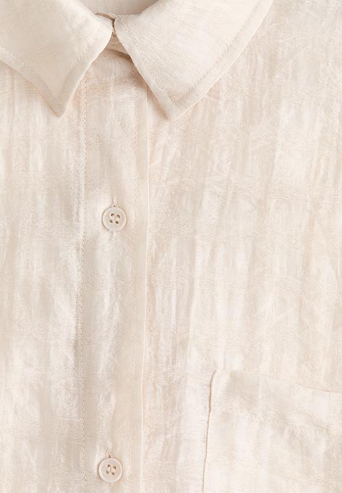 H&M - Oversized shirt - light beige