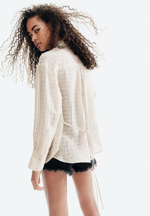 H&M - Oversized shirt - light beige
