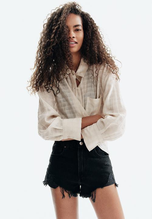 H&M - Oversized shirt - light beige
