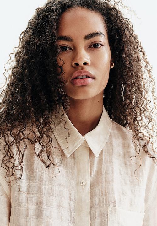 H&M - Oversized shirt - light beige