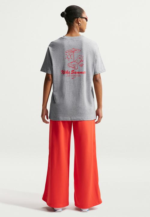 Nike - W Nsw Nvlty Boxy Os Tee - Dk Grey Heather