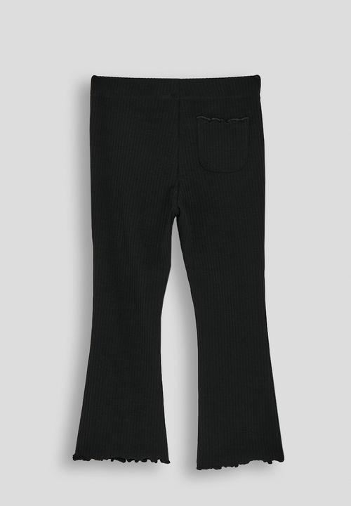 MANGO - Leggings flare  -  black
