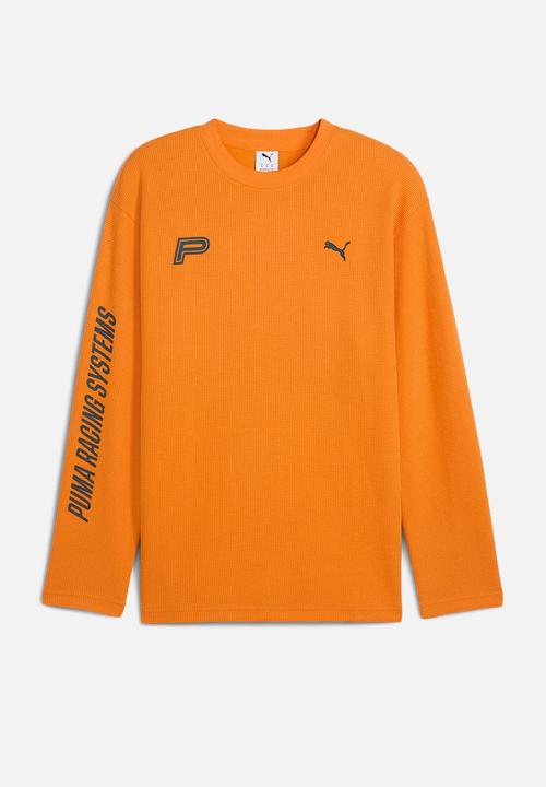 PUMA - Future Archive Waffle Relaxed Long Sleeve T-Shirt - Orange