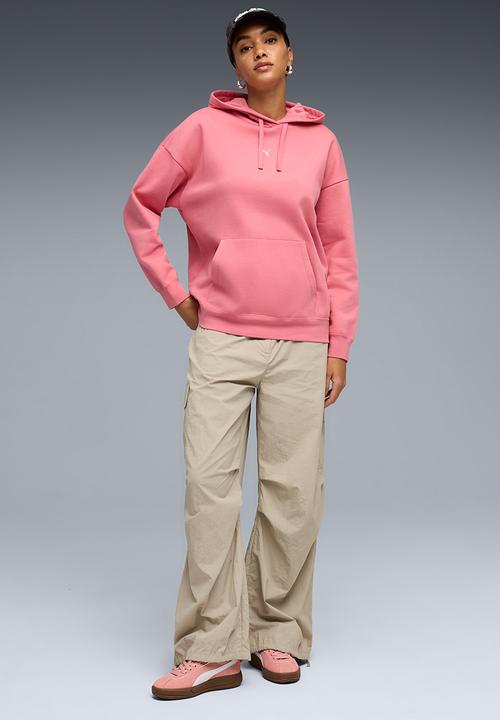 PUMA - Ess Oversized Hoodie Fl W - Wild Pink