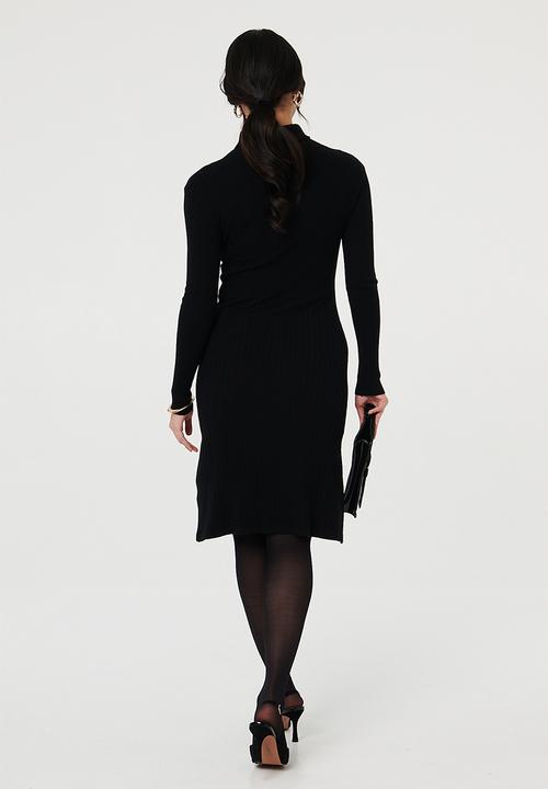L/S High Neck A-Line Sweater Dress