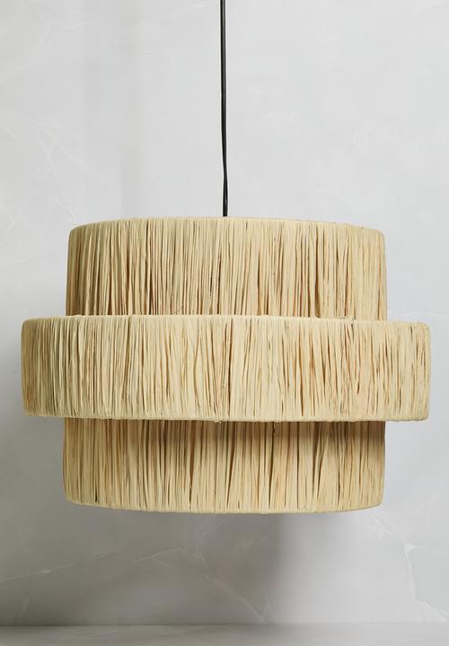 The Lumina Raffia Pendant - light brown