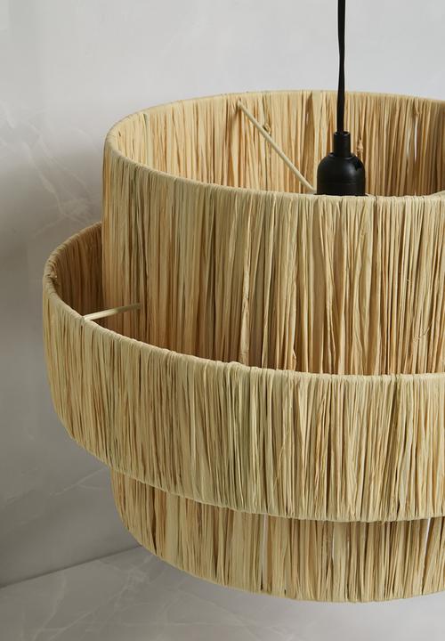 Sixth Floor - The Lumina Raffia Pendant - light brown