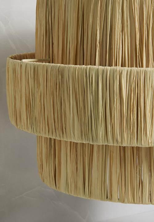 Sixth Floor - The Lumina Raffia Pendant - light brown