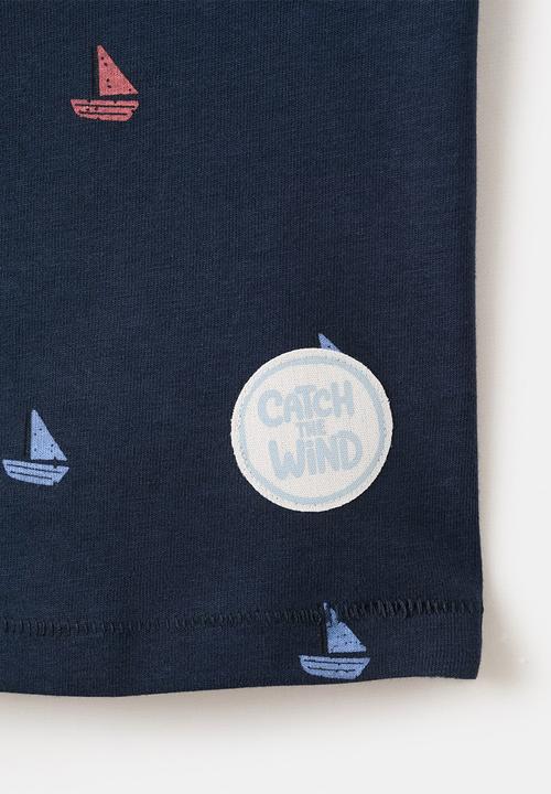 MANGO - T-Shirt Fboataop - Navy