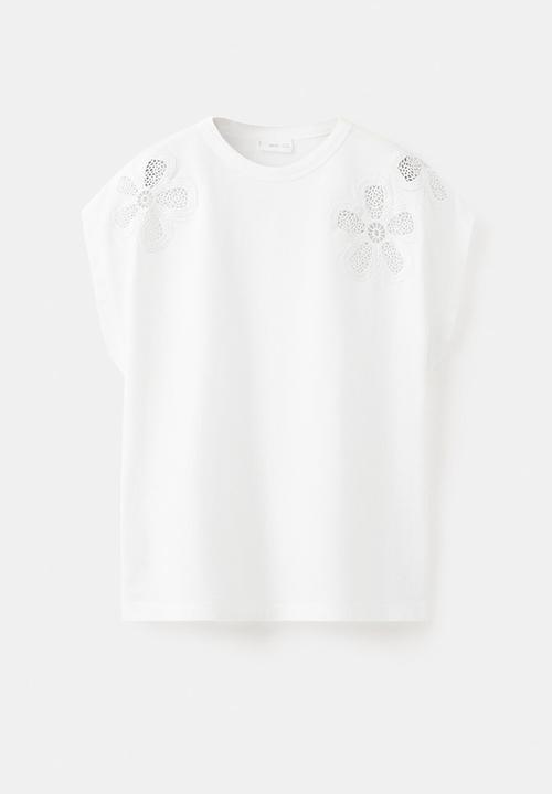 MANGO - T-Shirt FLORA - Natural