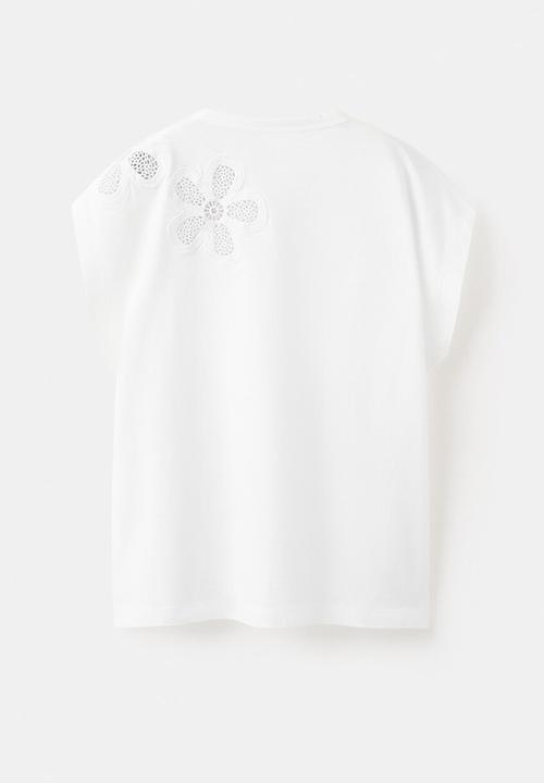 MANGO - T-Shirt FLORA - Natural