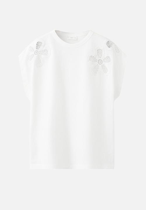 MANGO - T-Shirt FLORA - Natural