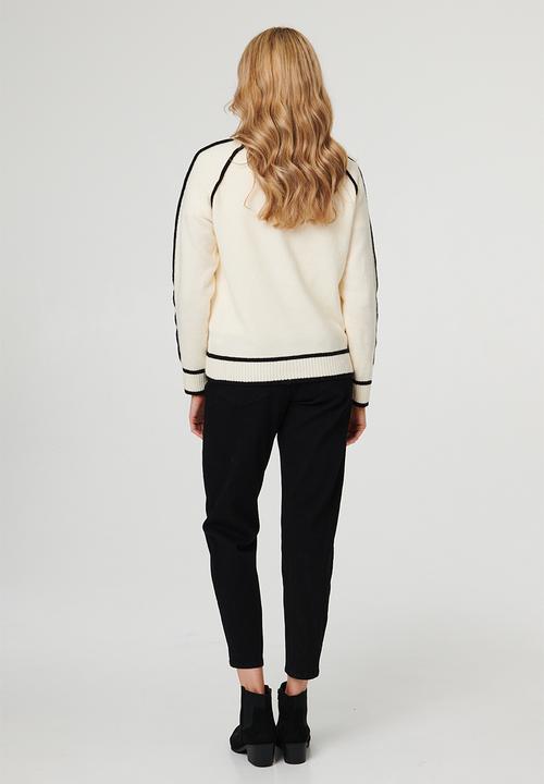 Stella Morgan - Long sleeve Raglan Sweater With Contrast Detail On Seams - Cream
