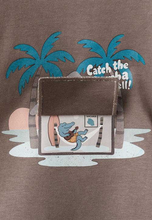 MANGO - T-Shirt CABIN - Dark Brown