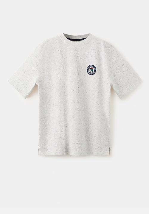 MANGO - T-Shirt Fpato - Light/Pastel Gray
