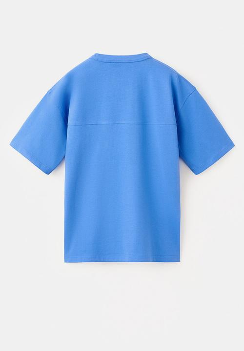 MANGO - T-Shirt BASICMC - Medium Blue