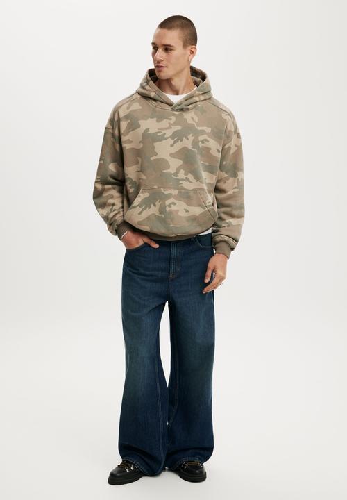 Cotton On - Box Fit Hoodie - Jungle Camo Wash