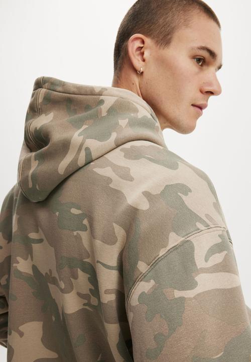 Cotton On - Box Fit Hoodie - Jungle Camo Wash