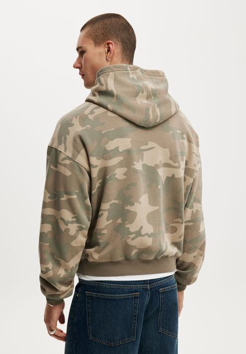 Cotton On - Box Fit Hoodie - Jungle Camo Wash