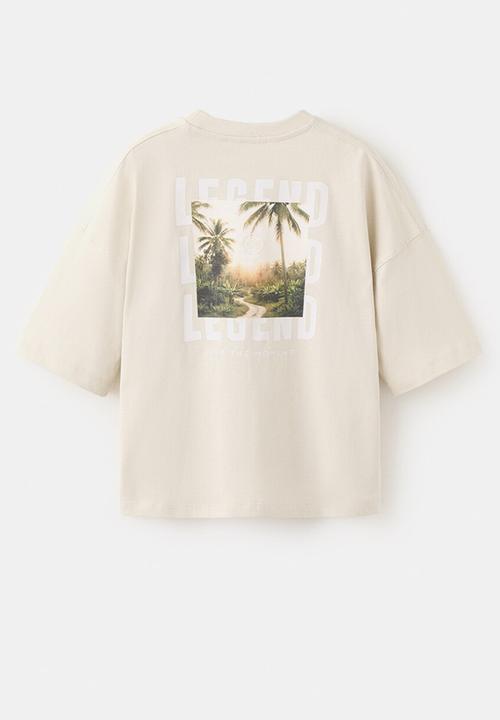 MANGO - T-Shirt LEGEND - Light/Pastel Brown